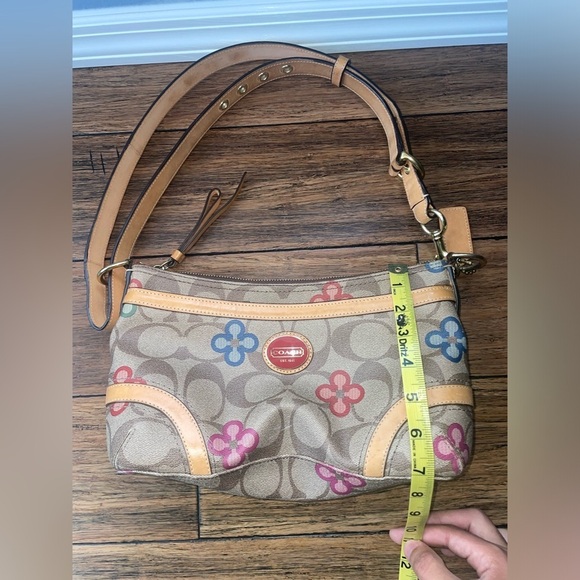COACH FLORAL SIGNATURE bag shoulder crossbody buckle strap vintage y2k limited - Picture 2 of 16